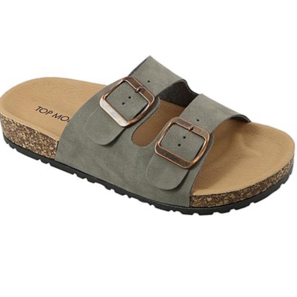 Top Moda Mars Slide Sandal Stone/Rose gold